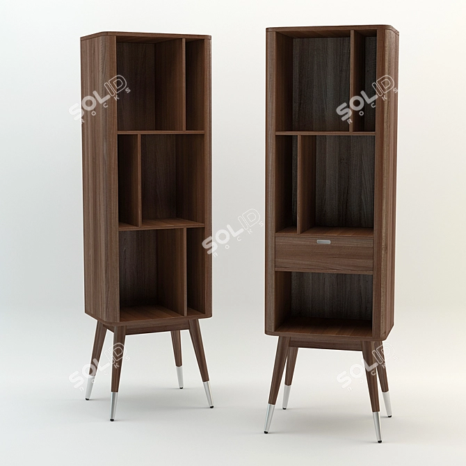 Stylish Naver Bookshelves 2770-2772 3D model image 1