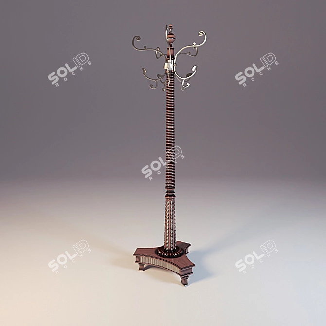 Title: Photograph-Inspired Clothes Hanger 3D model image 1