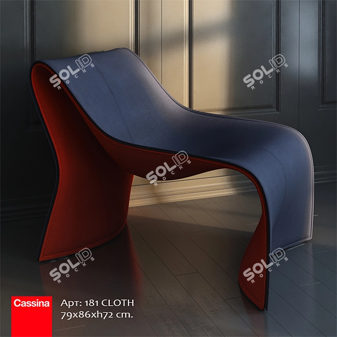 Modern Fiberglass Chair 3D model image 1