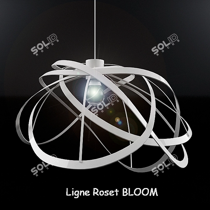 Glowing Blossom Chandelier 3D model image 2