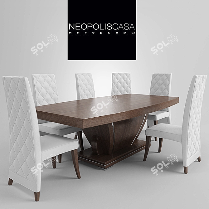 Neopolis Casa Dining Table 3D model image 1