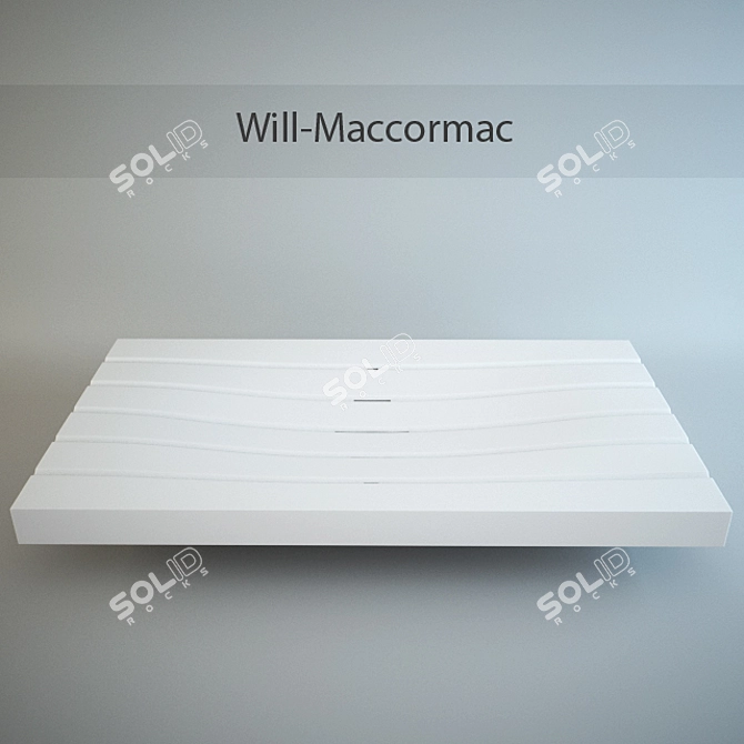 MacCormac Slim Basin: Elegant Design, Minimal Splashing 3D model image 1