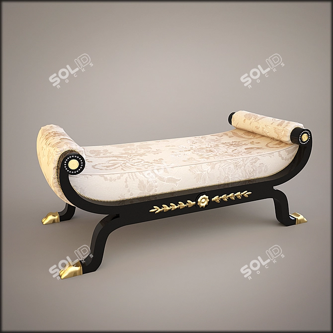 Mariner Neva Gold Pearl Black Bench 3D model image 1