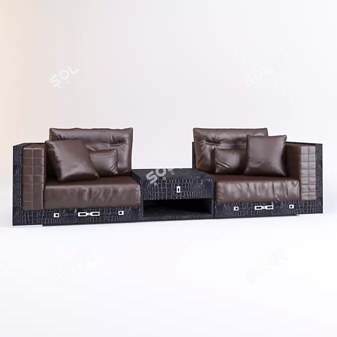 Lamborghini Luxury Lounge Sofa 3D model image 1