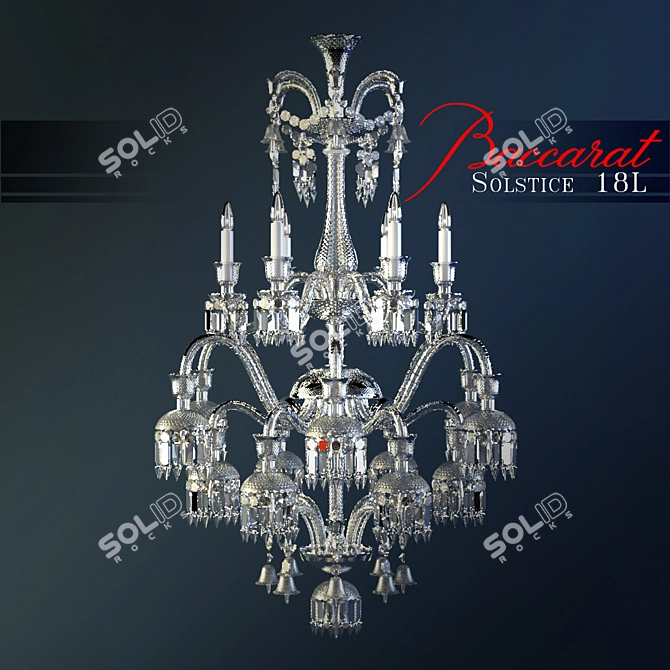 Luxury Illumination: Baccarat Solstice Chandelier 3D model image 1