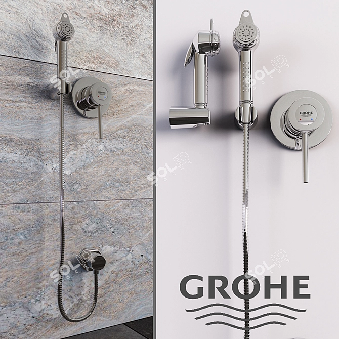 Grohe Classic Hygienic Shower 3D model image 1