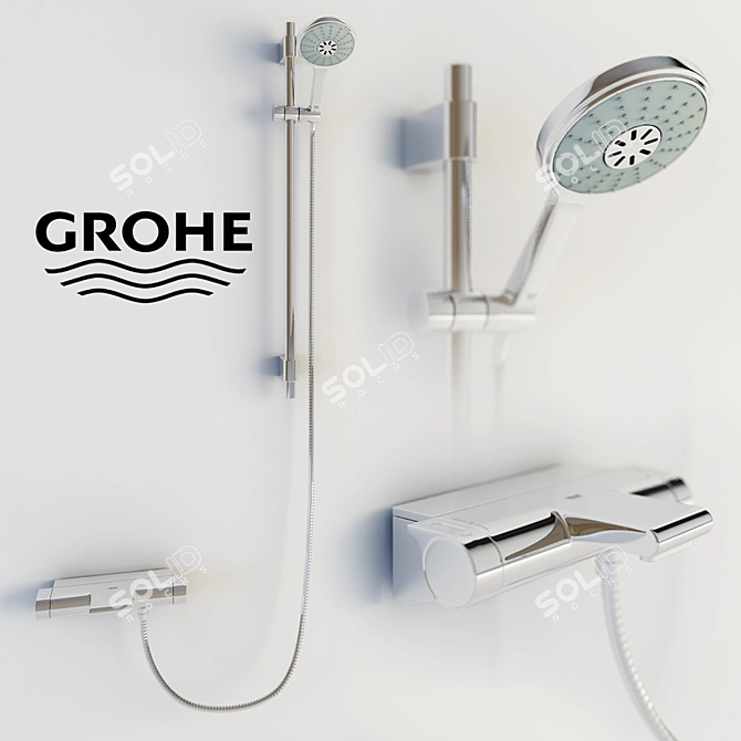 GROHE Grohetherm 2000: Shower Mixer Power & Soul 3D model image 1