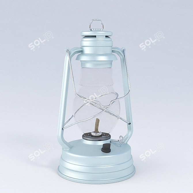 Vintage Kerosene Lantern 3D model image 1