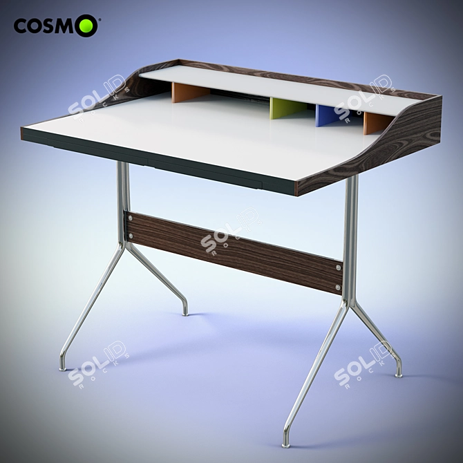 Sleek Nelson Desk: Style and Functionality 3D model image 1
