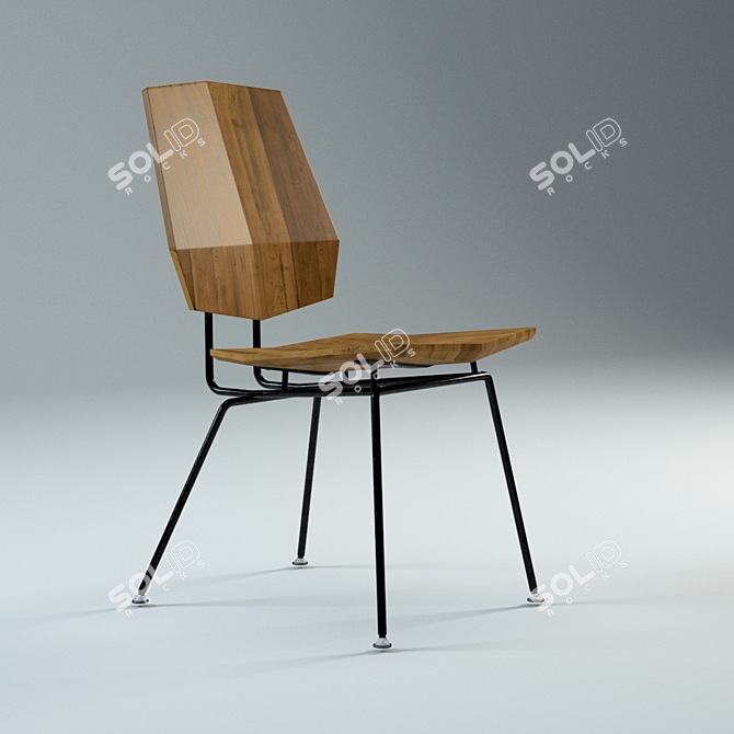 Sleek Satu Chair: Modern Elegance 3D model image 1