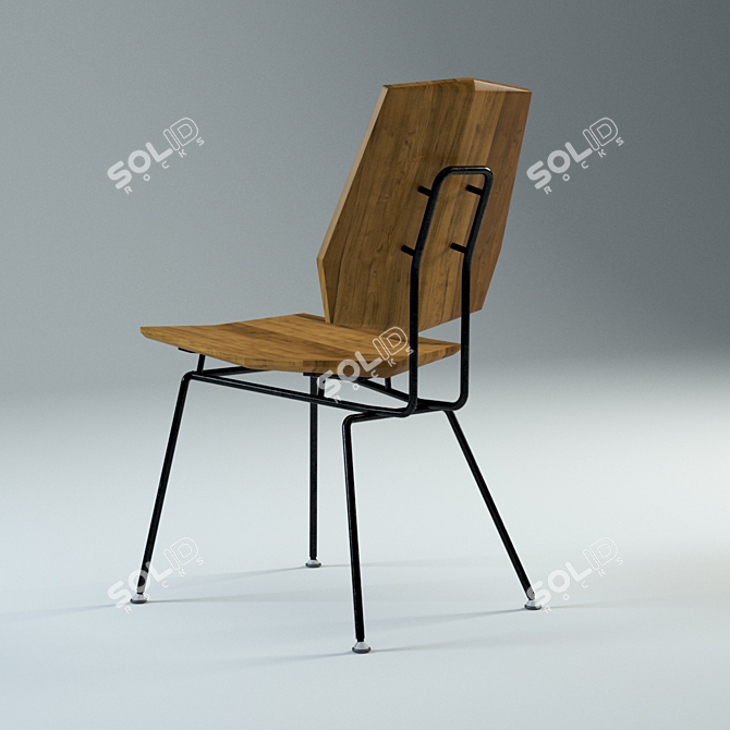 Sleek Satu Chair: Modern Elegance 3D model image 2