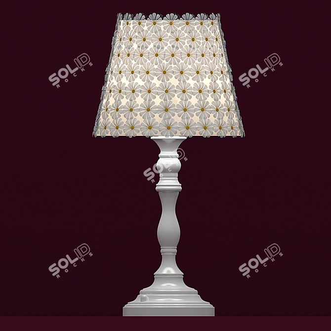 Daisy Delight Lampshade 3D model image 2