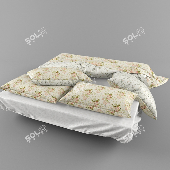 CozyDreams Bed 3D model image 3