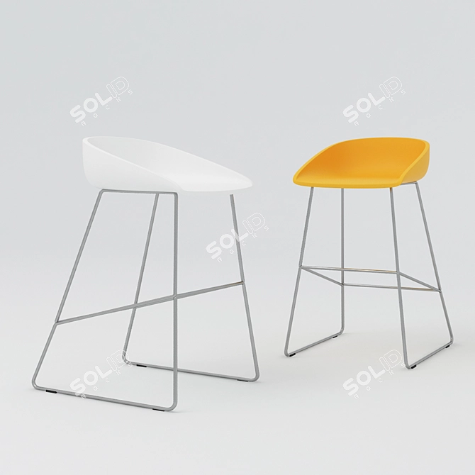 Hay Stool: Simple Elegance for Your Space 3D model image 1