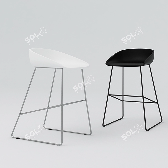 Hay Stool: Simple Elegance for Your Space 3D model image 2