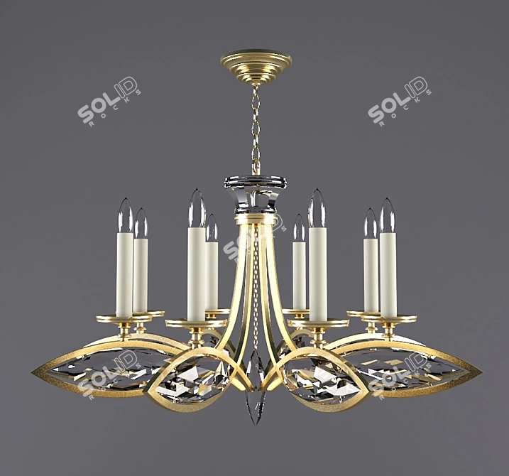 Fine Art Lamps Marquise Chandelier 3D model image 1