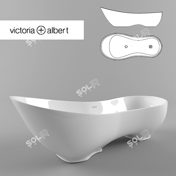 Elegant Victoria + Albert Cabrits 3D model image 1