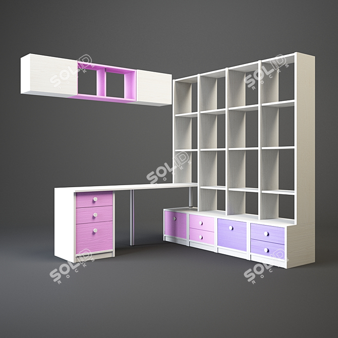 Asoral Kids Furniture Set 3D model image 1