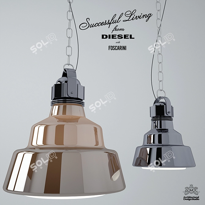 Glas Suspension Lamp: Diesel x Foscarini 3D model image 1