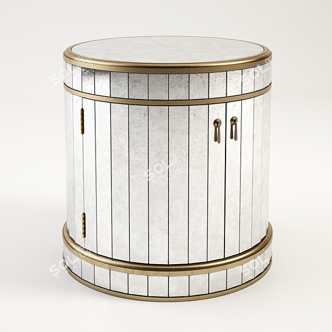 Elegant Gabriel Drum Table - MN5536 3D model image 1