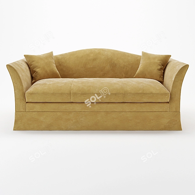 Stylish Texture Sofa: 2070L x 900D x 880H 3D model image 2