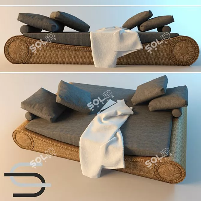 Relaxing Chillout Sun Lounger 3D model image 1