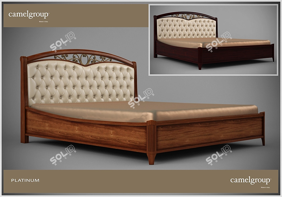 Vintage Charm Bed Set 3D model image 2