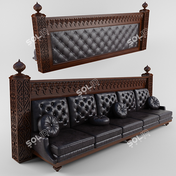 Cozy Modern Sofa 3D model image 1