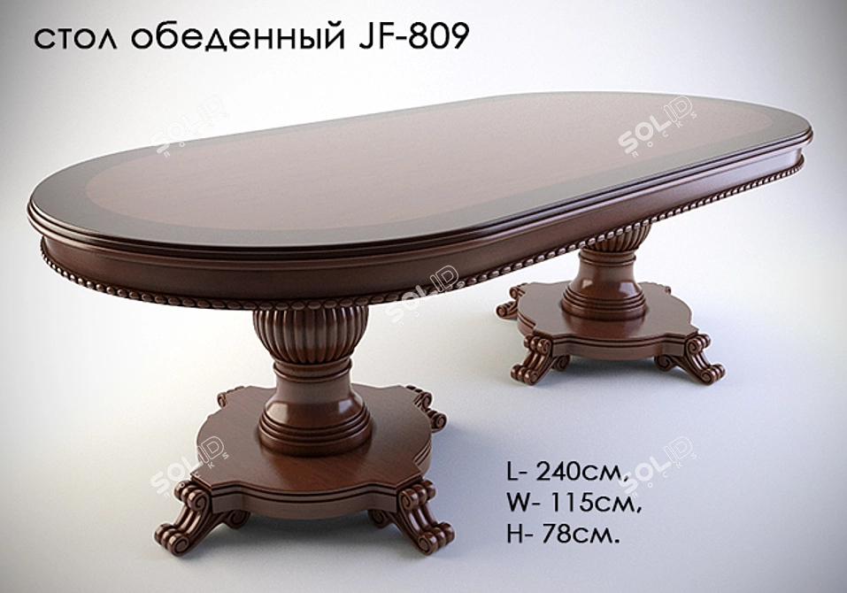 Elegant JF-809 Dining Table 3D model image 1