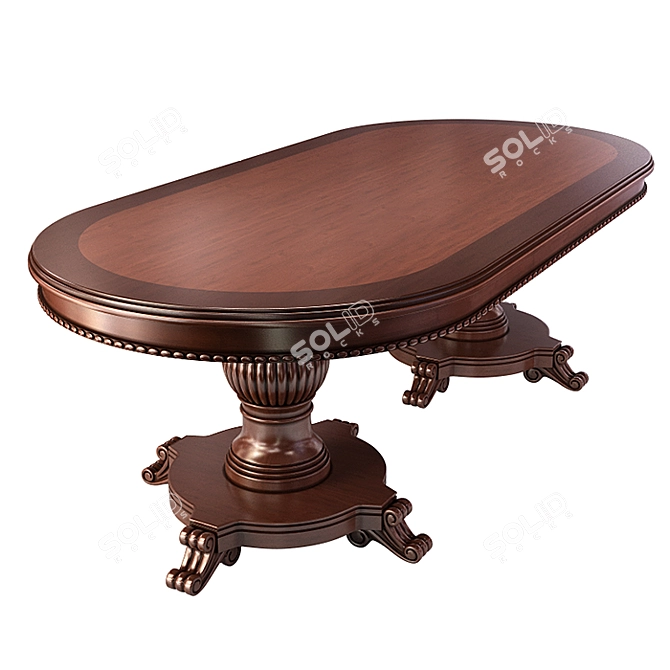 Elegant JF-809 Dining Table 3D model image 2