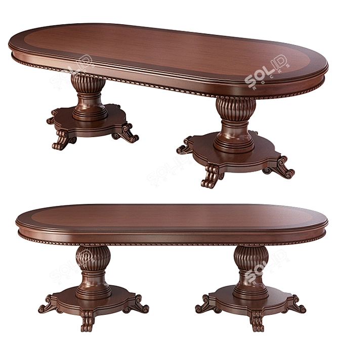 Elegant JF-809 Dining Table 3D model image 3