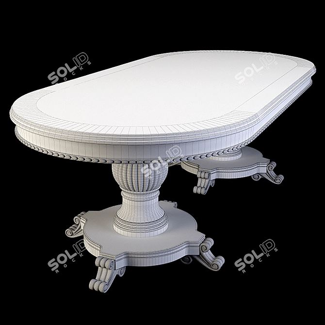 Elegant JF-809 Dining Table 3D model image 4