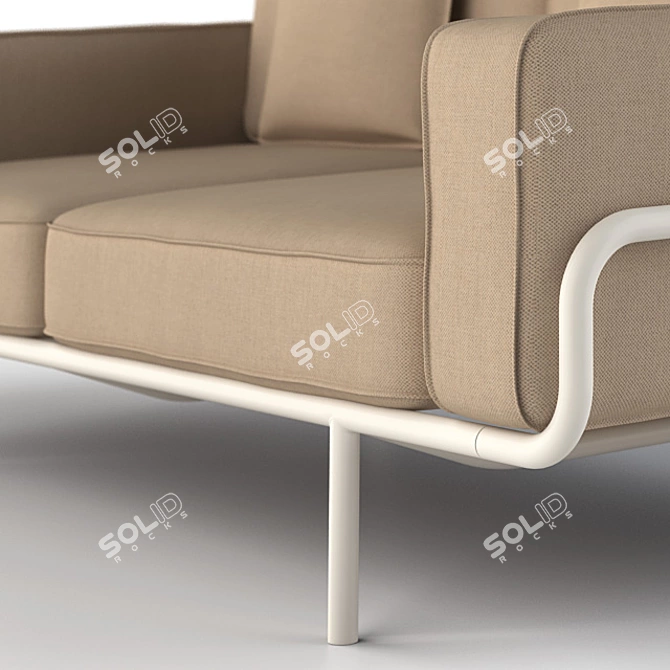 Beige 3-Seater Sofa: Ikea PS 2012 3D model image 2