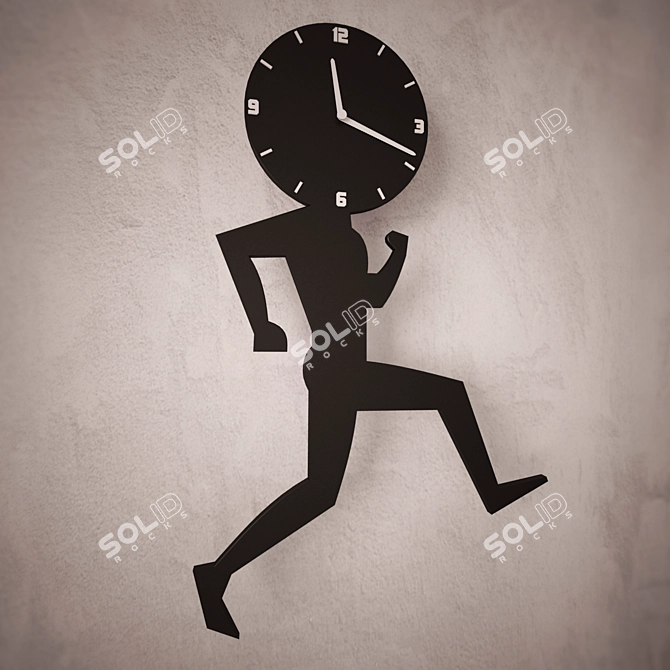 Dynamic Movement Wall Clock 3D model image 1