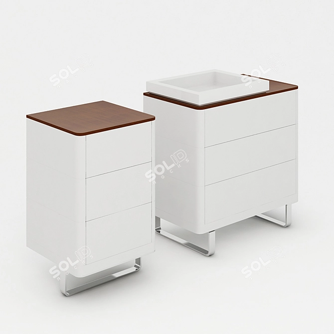 Luxury Bathroom Vanity Set 3D model image 1