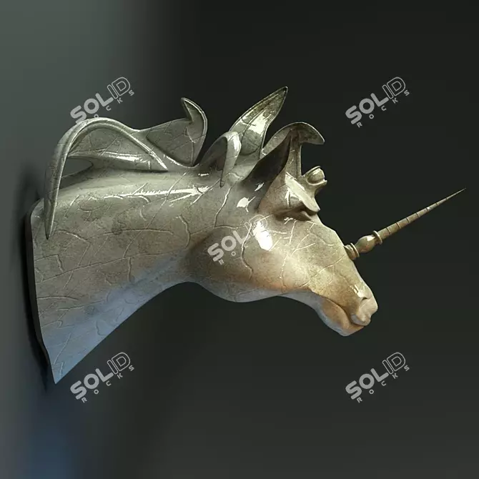 Title: Graceful Pegasus Wall Sculpture 3D model image 1