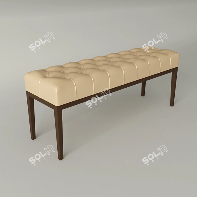 Elegant Upholstered Ottomans & Stools 3D model image 1