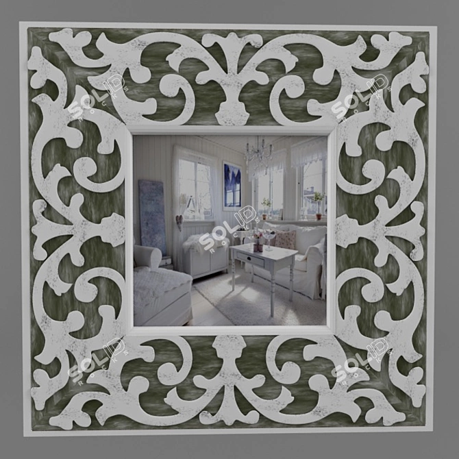 Title: Mainesilver Framed Mirror 3D model image 1