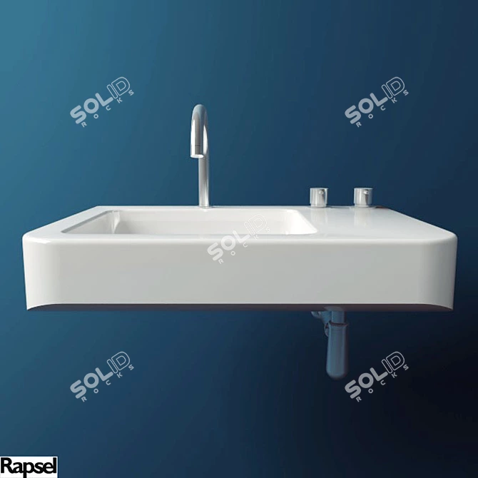 Elegant Montecatini Basin 3D model image 1