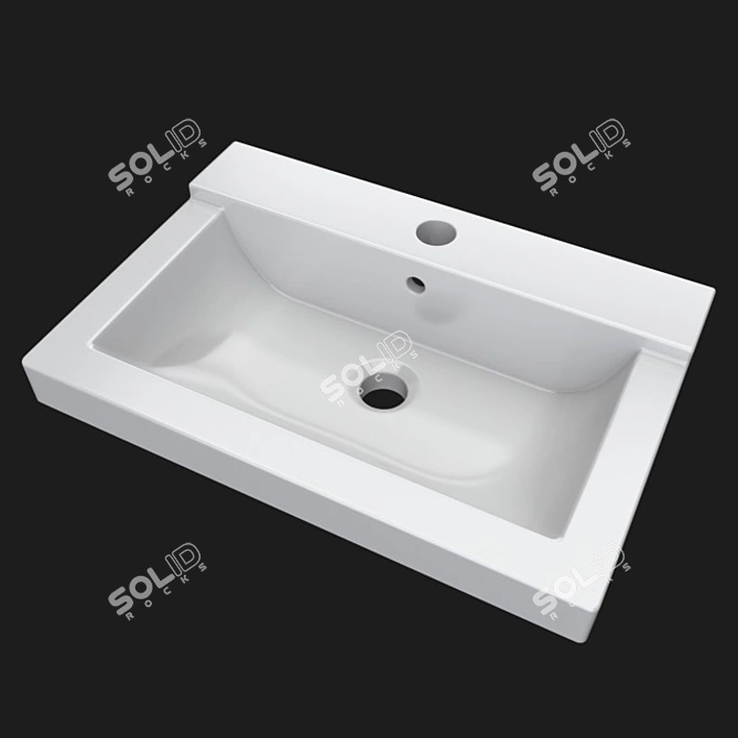 Sleek TALLEVIKEN Single Sink 3D model image 1
