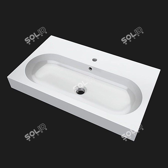 Elegant Ikea BRÅVIKEN Sink 3D model image 1
