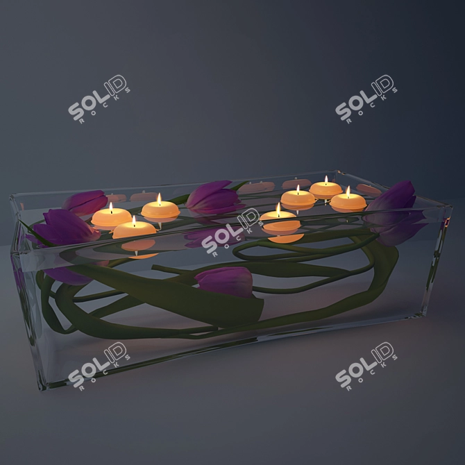 Enchanting Floating Candles 3D model image 2