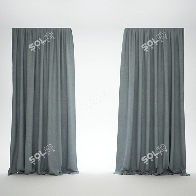 Elegant Drapery Collection 3D model image 1