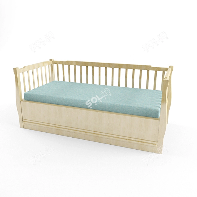 Unknown Brand Photo-inspired Cot 3D model image 1