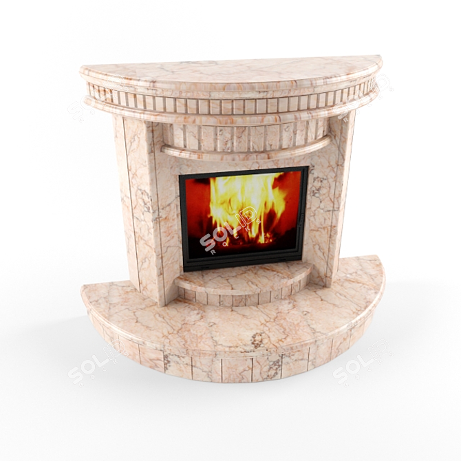 Svarogich Juno Fireplace: Creative Craftsman Design 3D model image 1