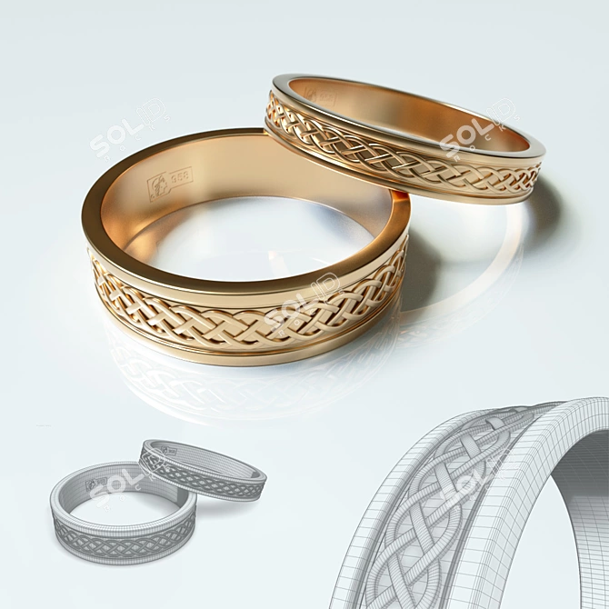 Braided Mesh Ring 3D model image 1