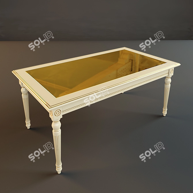 Bronze Mirror Coffee Table | VERONA mobili mod. TPR 120x70 3D model image 1