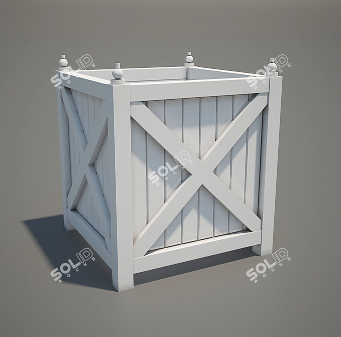 Stylish Box Planters 3D model image 1