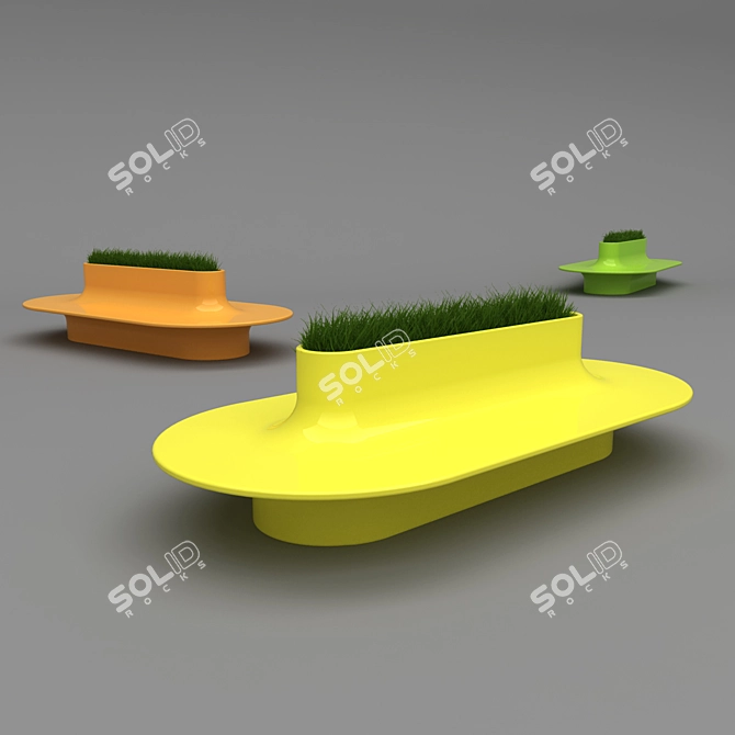 Sleek Minimalist Seating 3D model image 1