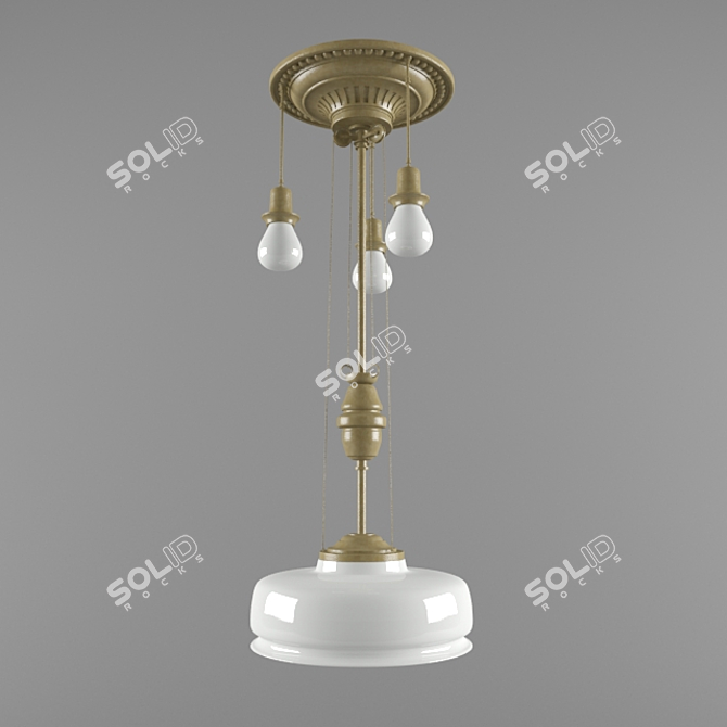 Vintage Antique Lamp 3D model image 1